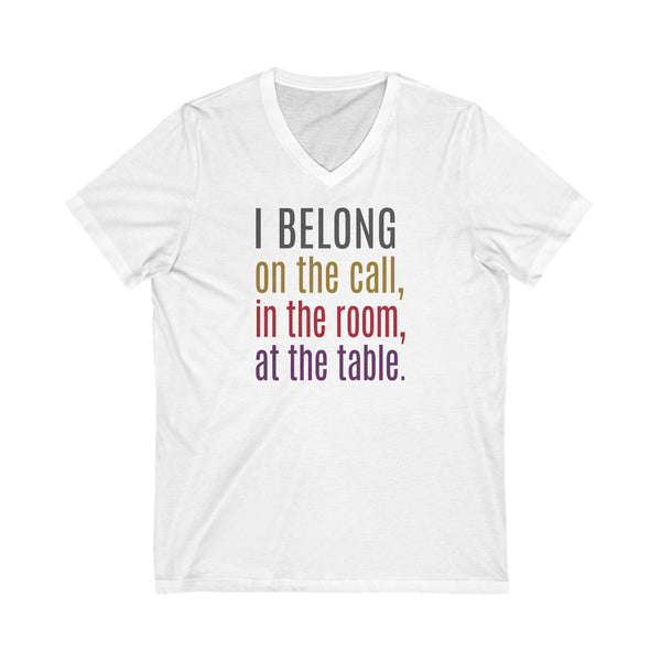 Free Shipping in the US "I Belong" Jersey Short Sleeve V-Neck (Original)