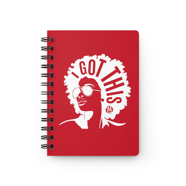 I Got This (graphic) Spiral Bound Journal RED